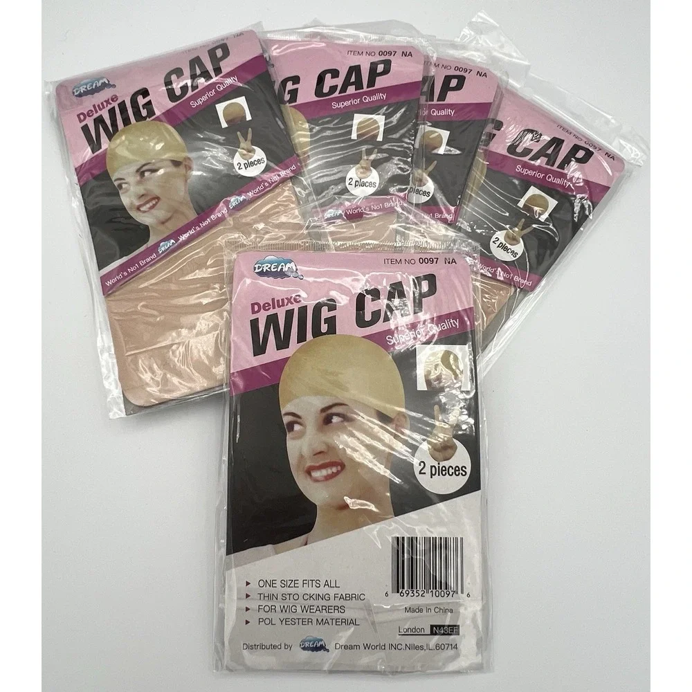 10 Dream Deluxe Wig Cap 0097 NA Beige OSFA 5 Packs Total New